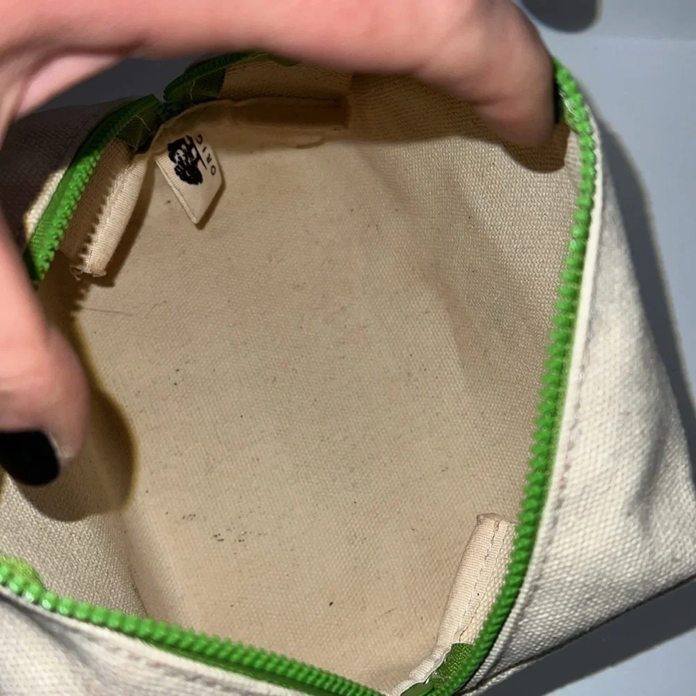 Origins Cosmetics Large Cream Zip Canvas Cosmetics Clutch Bag